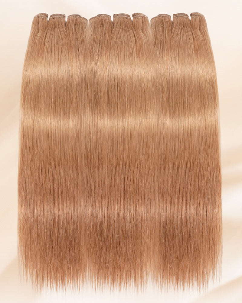 {10A 3Pcs} Milk Tea Brown Virgin Human Hair Weft 3pcs/pack Human Virgin Hair Extensions