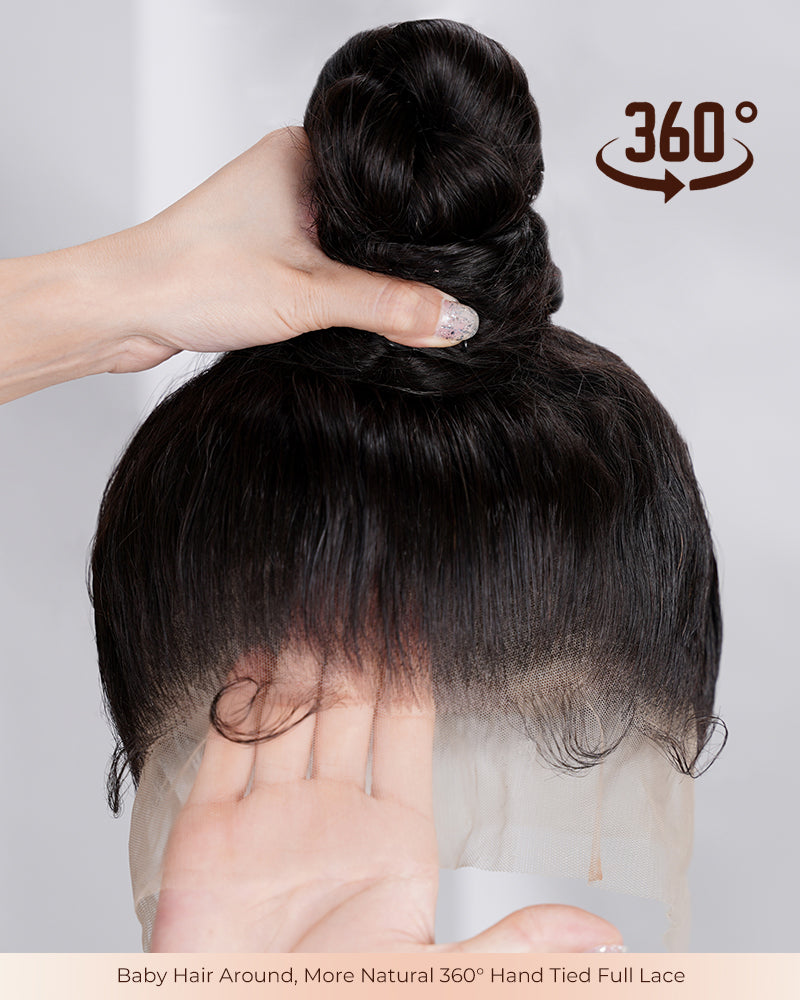 natural baby hair 360 full lace frontal wig