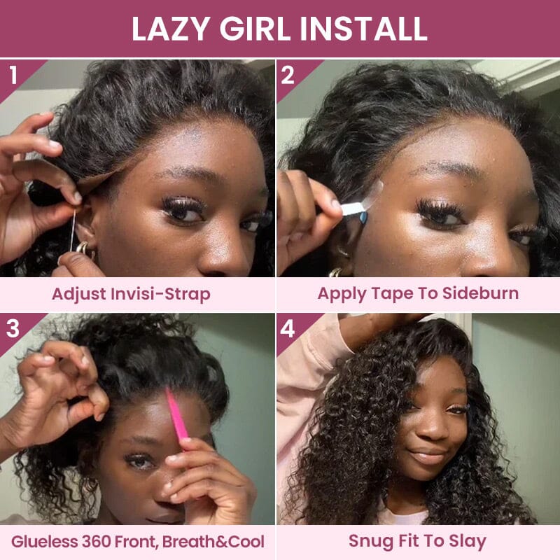 fast install pull & go glueless human hair wigs