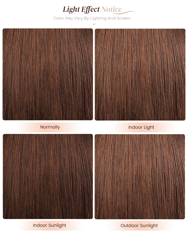 Arabella 6x5/13x4 Lace Glueless Chocolate Brown Straight Wig Pre-cut Lace Beginner Friendly