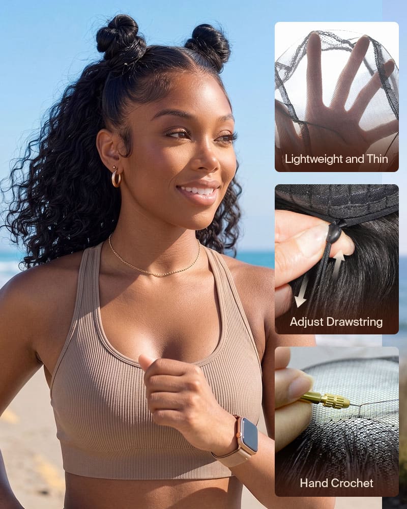 Arabella 13x5 Lace Glueless Water Wave Bob Wig With Pre-Cut Lace Invisible Knots Natural Black Virgin Hair Wig
