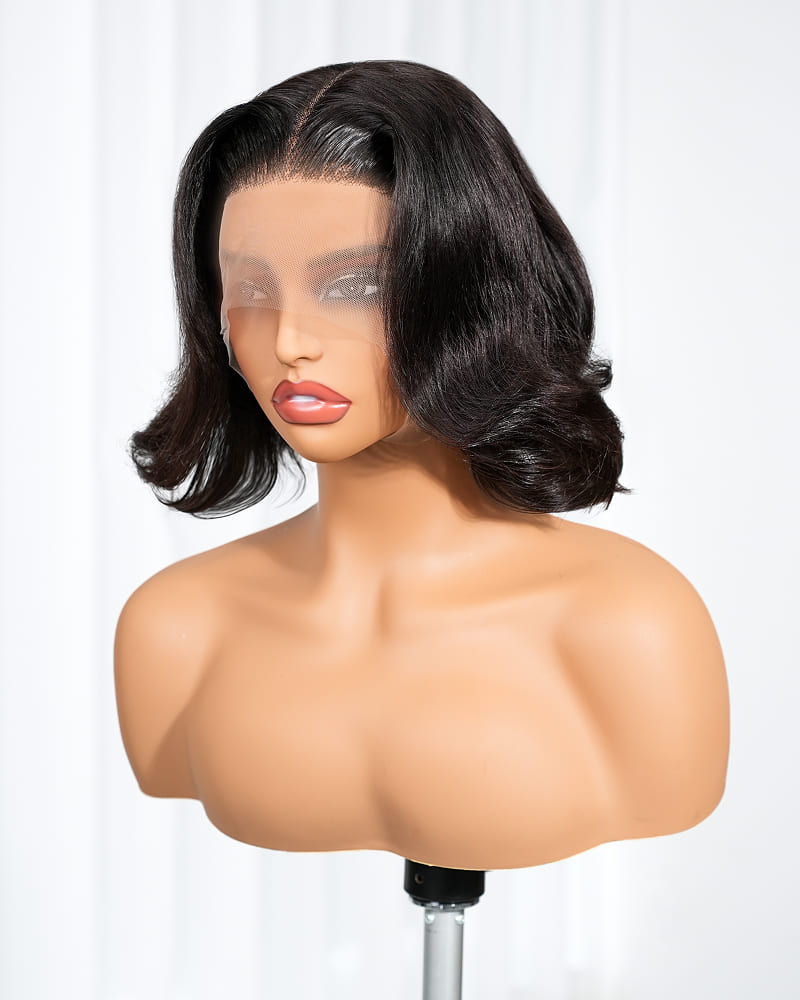 Arabella T-Part Lace Body Wave Bob Wig Natural Black Clip Easy Wear & Go