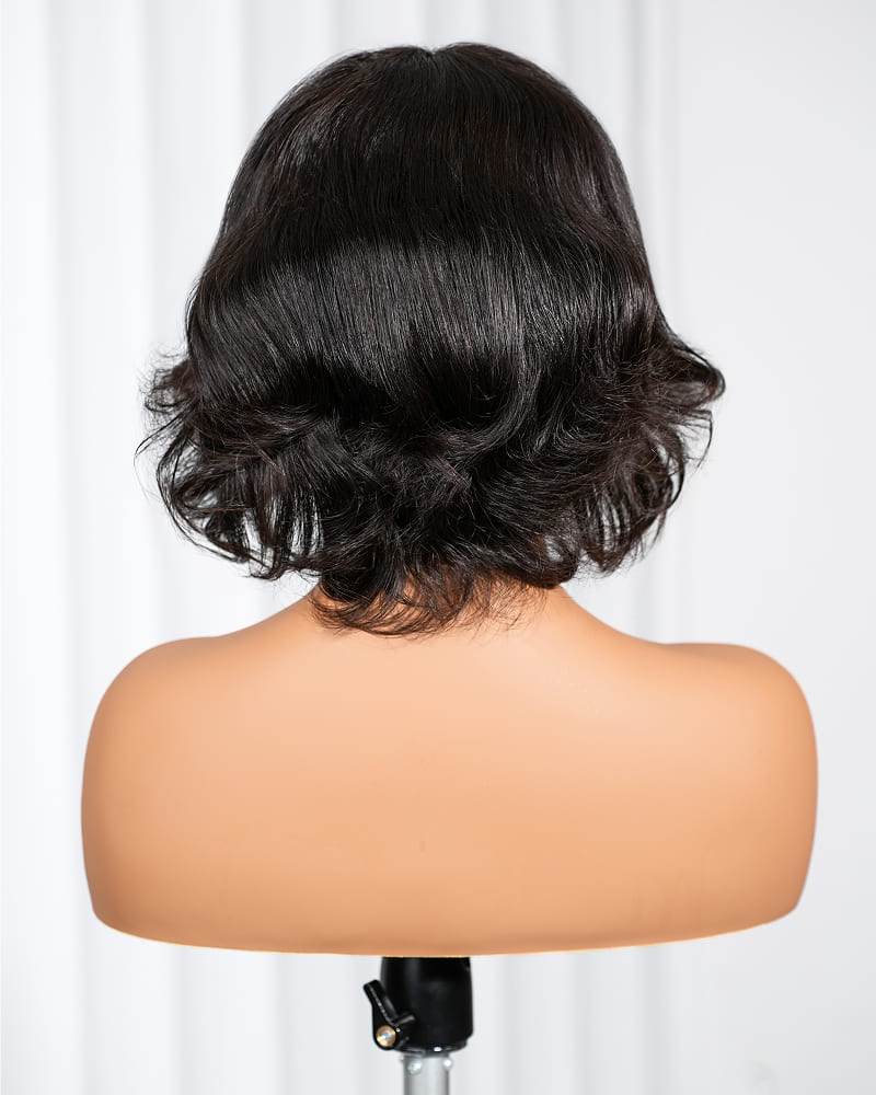 Arabella T-Part Lace Body Wave Bob Wig Natural Black Clip Easy Wear & Go