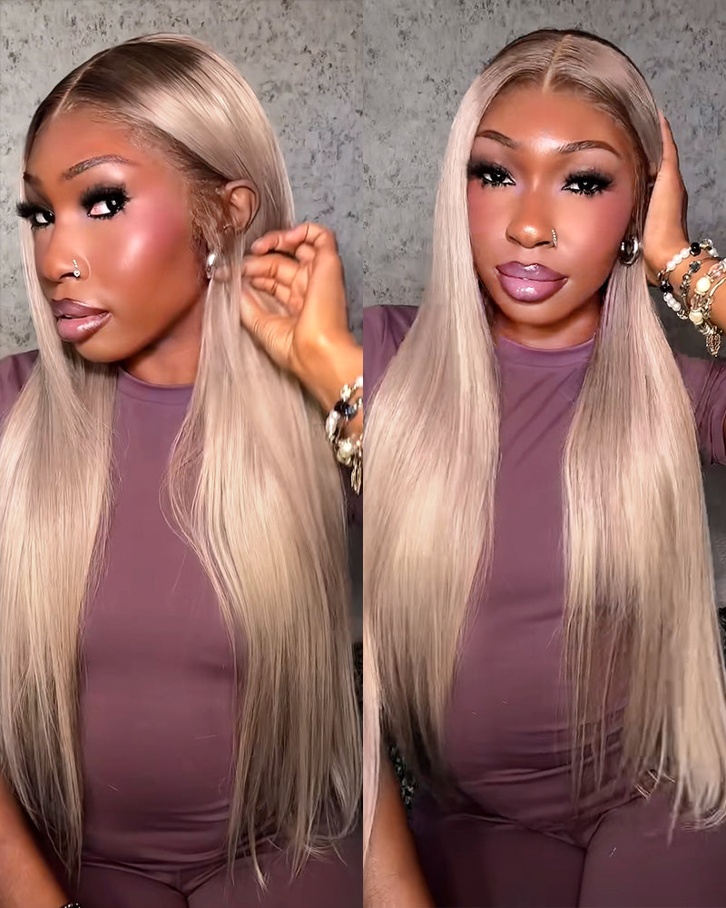 Ash Blonde Ombre Glueless Wig