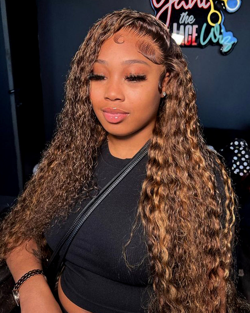 Arabella 12A Jerry Curly with Burmese Curly 3 Bundles Human Hair Weft Dark Brown Highlights Unprocessed Virgin Hair Weave