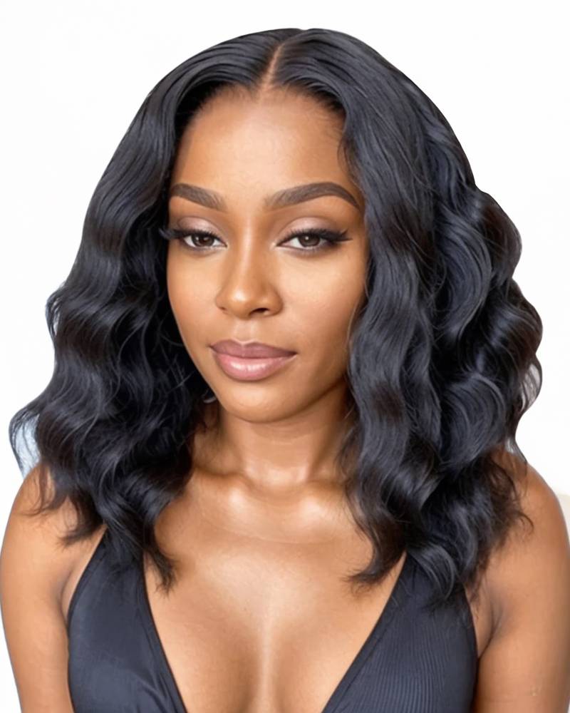 【$299 = 2 WIGS】Arabella 6x5 invisible knots Glueless Deep Wave Wig Pre-cut Lace Natural Black Beginner Friendly 18(High Density)