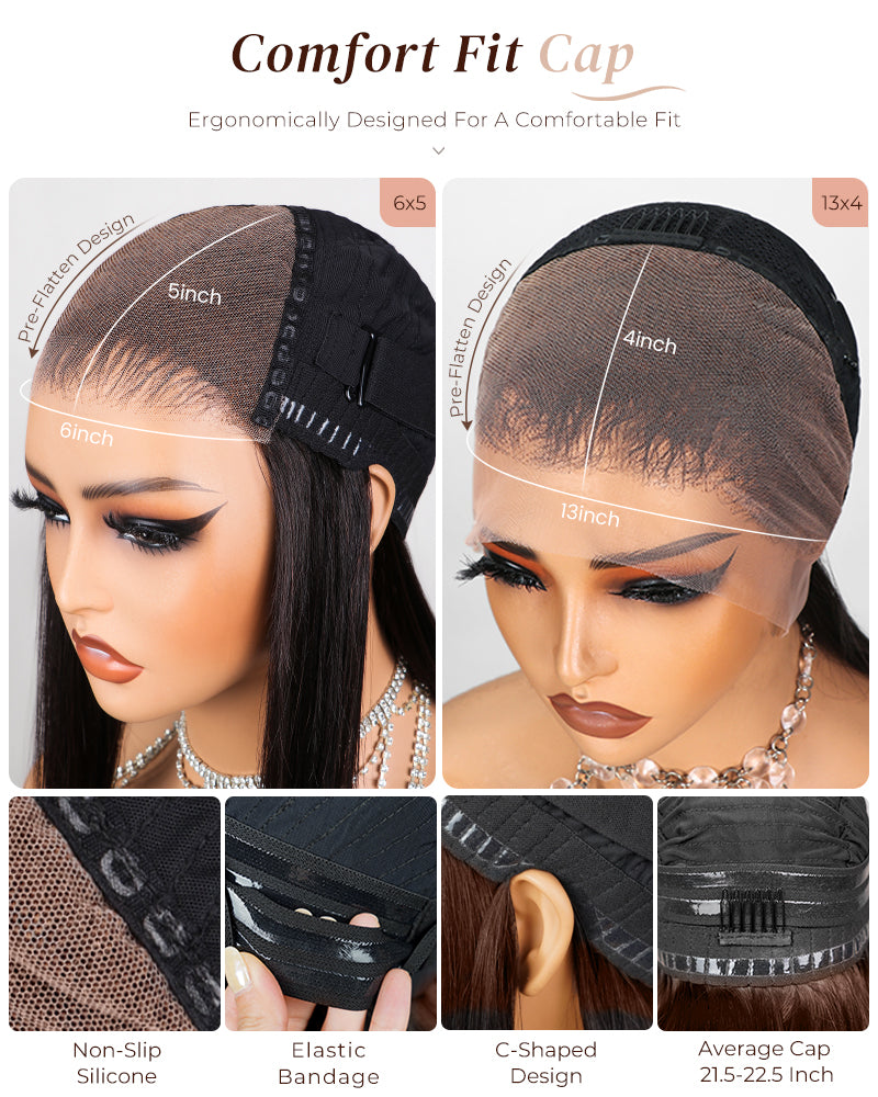 【$299 = 2 WIGS】Arabella 6x5 invisible knots Glueless Loose Deep Wave Wig Pre-cut Lace Natural Black Beginner Friendly
