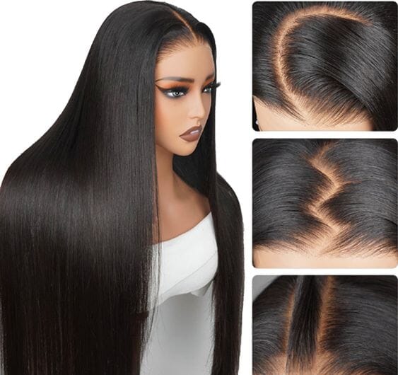 【$299 = 2 WIGS】Arabella 360 Full Lace Glueless Silky Straight Wig Invisi Drawstring Natural Black Pull & Go