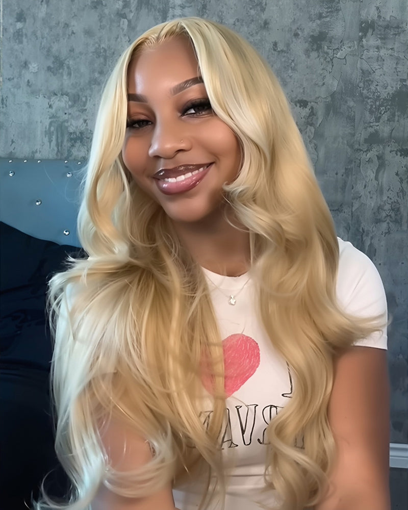 13x6 lace front long body wave blonde human hairwig arabella hair