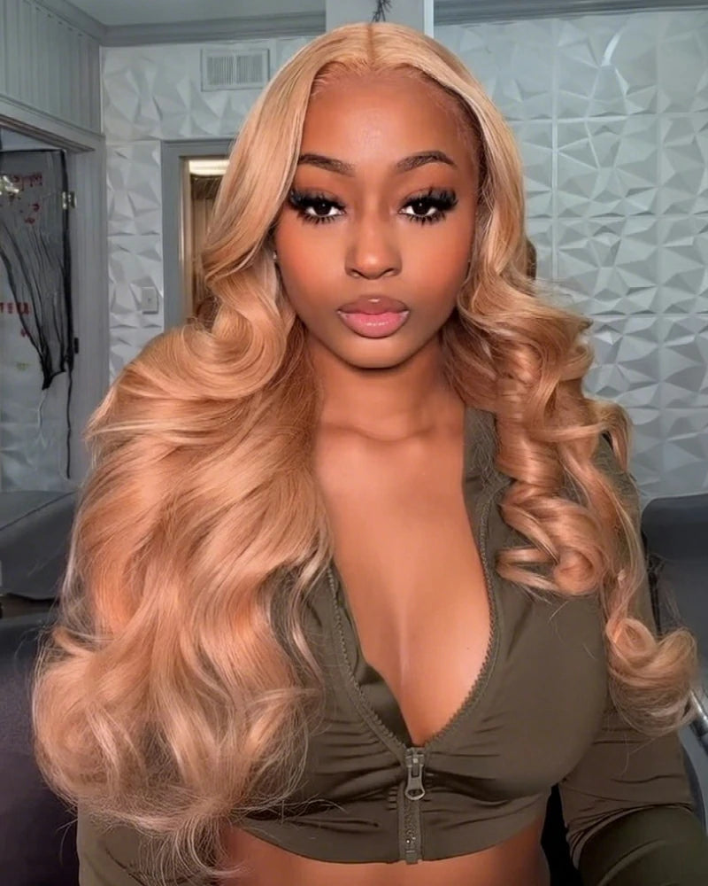 Arabella 13x6 Three-Go™ Milk Tea Brown Glueless Wig Loose Body Wave With Drawstring 100% Human Hair Wig