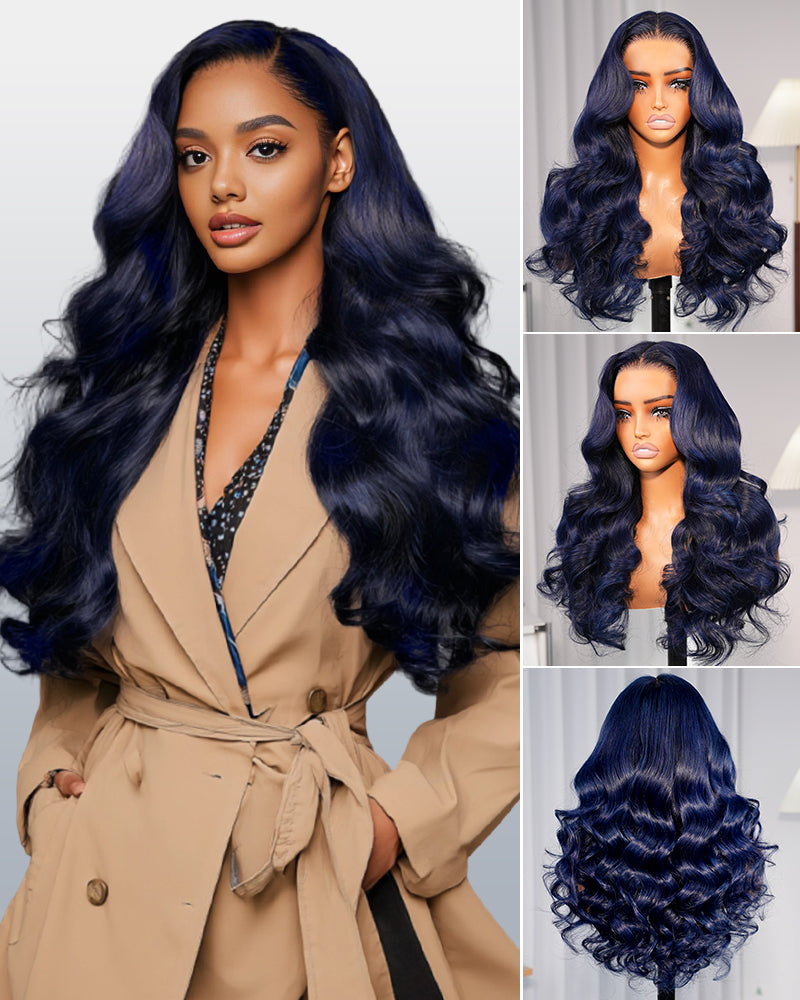 Arabella 13x6 Three-Go™ Midnight Blue Glueless Loose Body Wave With Drawstring 100% Human Hair Wig