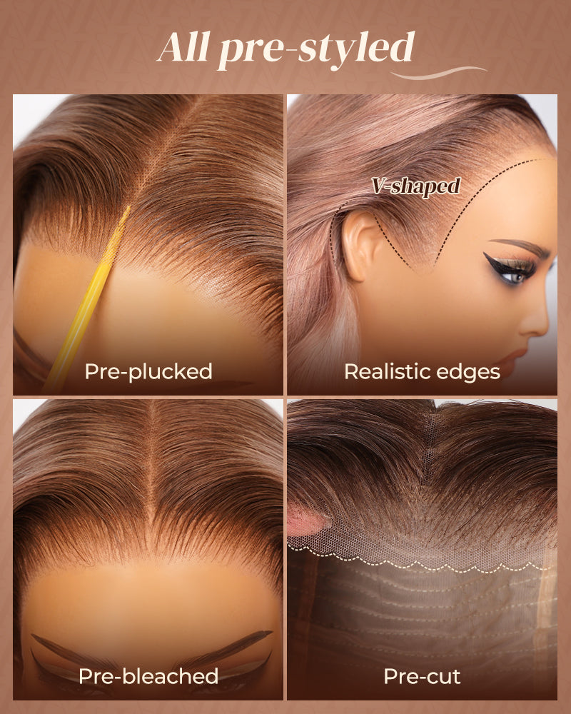 Arabella 13x6 Lace Ombre Strawberry Blonde Wig Details