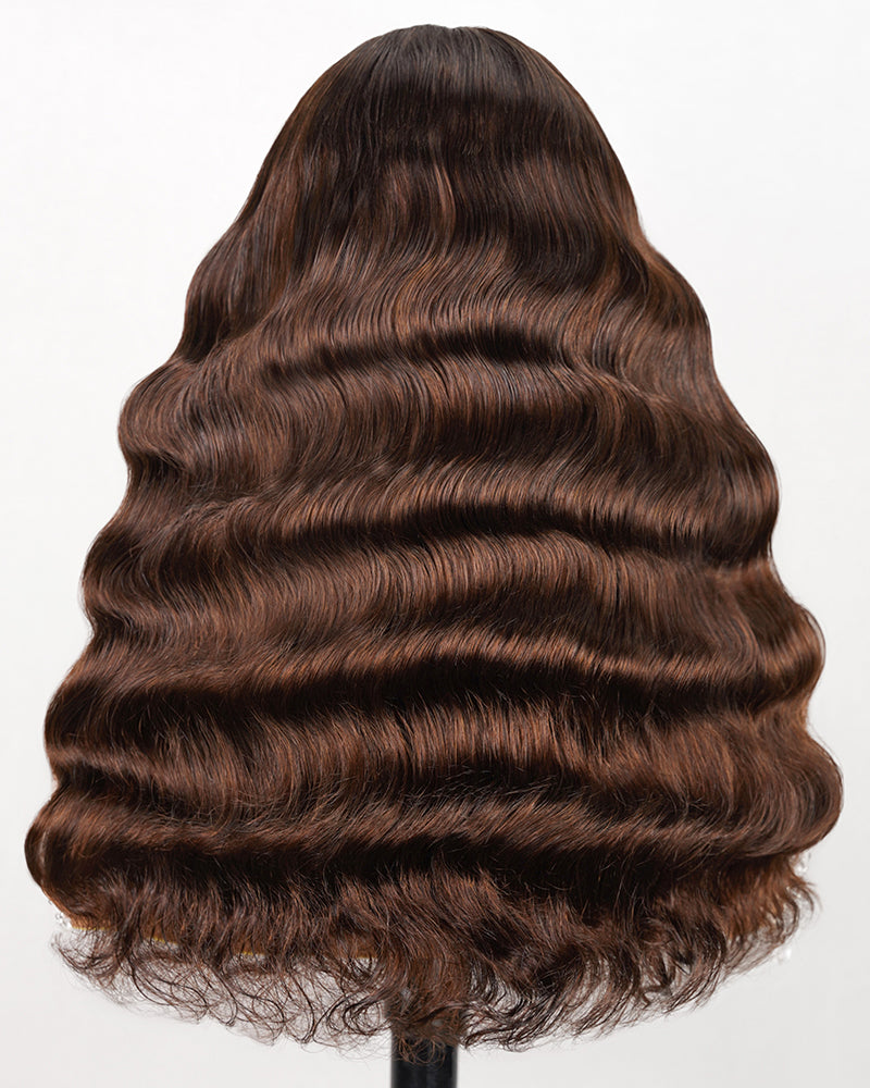 【BOGO】Limited Design Loose Curly Dark Brown Colored Glueless 6x5 Pre-Cut Lace Easy Wear Human Hair Wigs