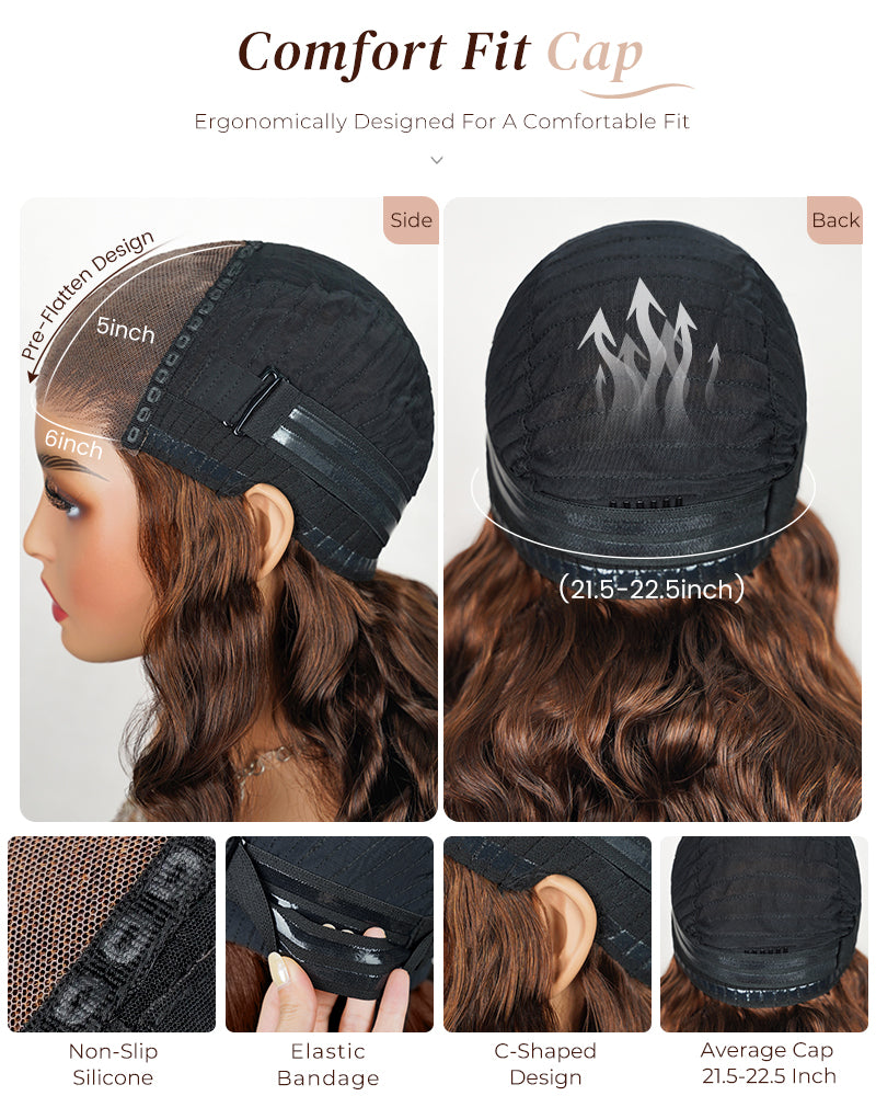 【BOGO】Limited Design Loose Curly Dark Brown Colored Glueless 6x5 Pre-Cut Lace Easy Wear Human Hair Wigs