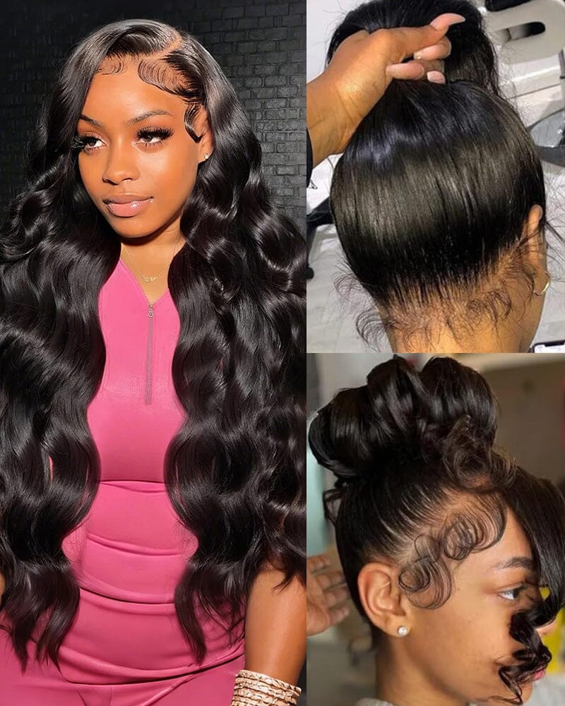 360 full lace body wave natural black glueless human hair wigs arabella hair