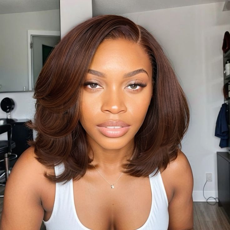 Arabella 6x5 invisible knots Glueless Loose Wave Bob Wig Pre-cut Lace Natural Black Beginner Friendly