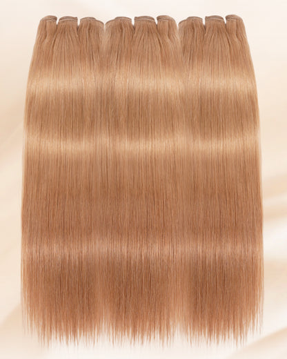 {10A 3Pcs} Milk Tea Brown Virgin Human Hair Weft 3pcs/pack Human Virgin Hair Extensions
