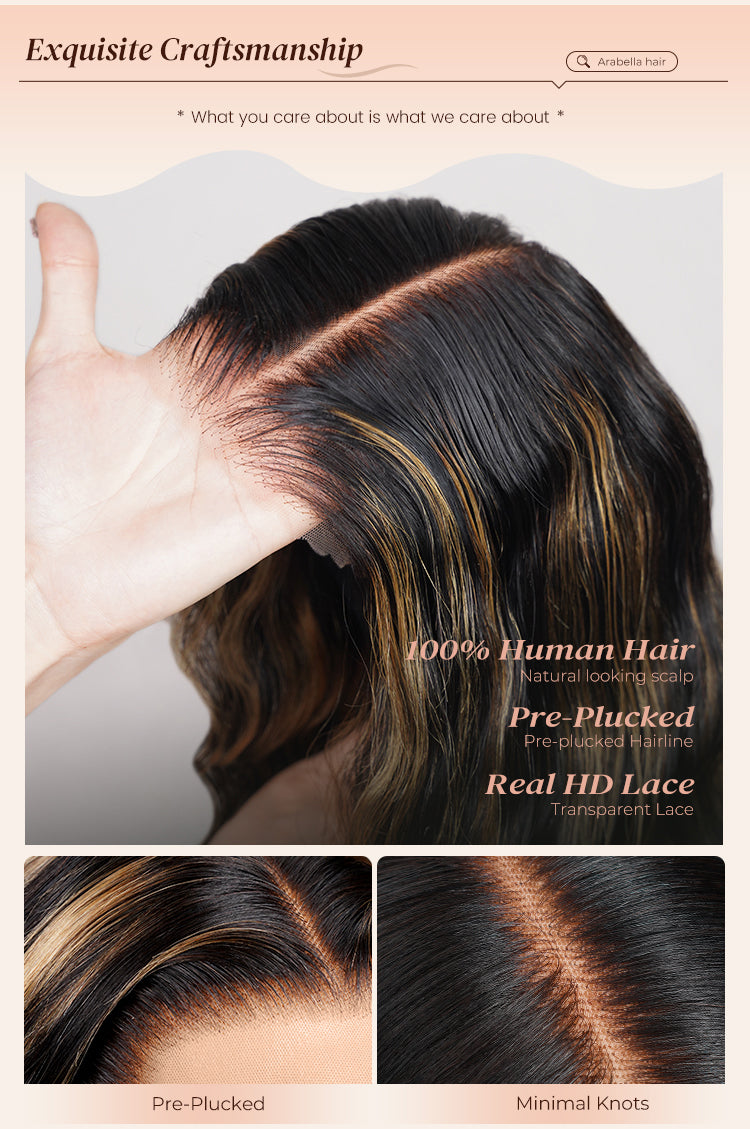 Close-up of Parting Line on 13×4 Lace Wig
