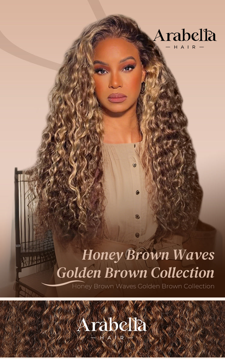 Poster of Model Wearing Water Wave Wig