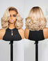 Arabella Hair glueless blonde ombre bob wig, 6x5 lace front—front and back view