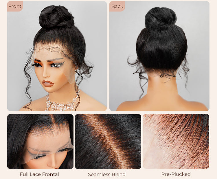 Multiple Views of 360 Wig Details