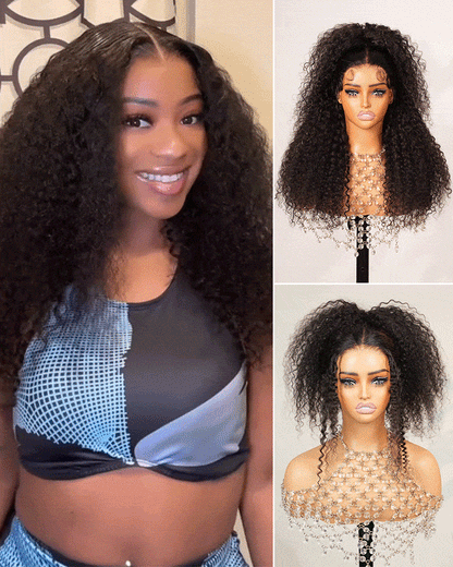 3D Lace Half Wig Jerry Curly Wig