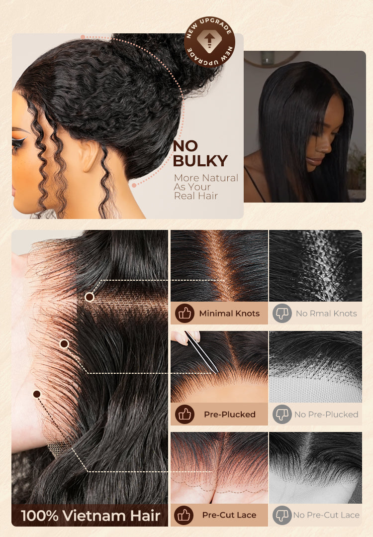 3D Lace Half Wig Water Wave Wig