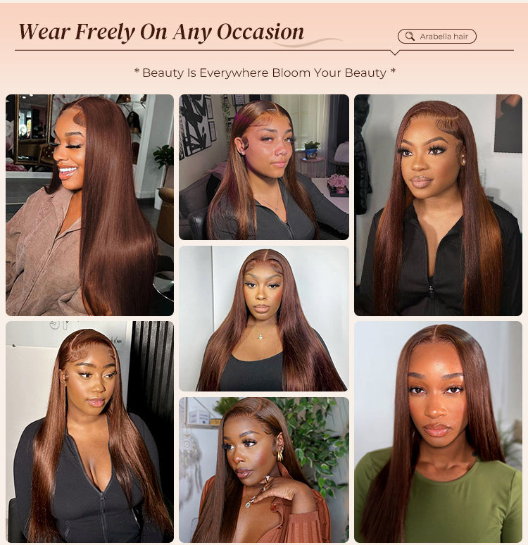 Straight Brown Wig Suitable for Any Occasion