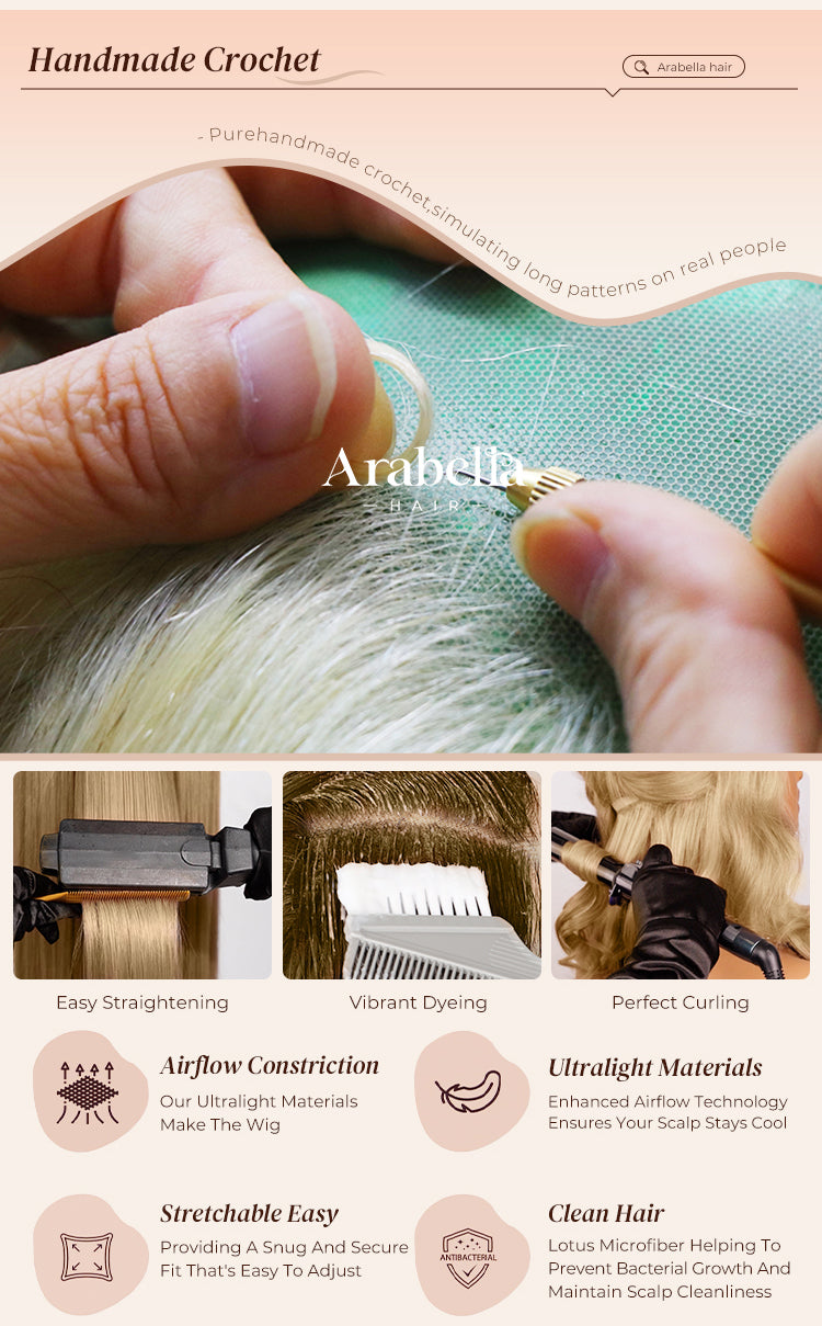 Collage of Blonde Wig Creation and Application