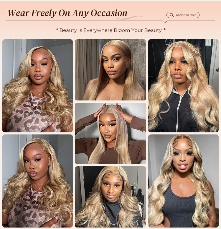 Poster Showing Blonde Wig Suitable for Any Occasion