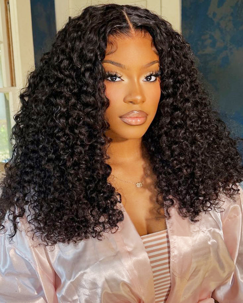 Arabella $89 Final Deal Price Varied Lace Balayage Highlight/Natural Black Varied Curly Wig