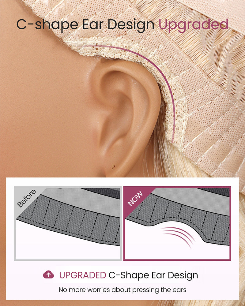 Arabella 6x5 invisible knots Glueless 613 Blonde Silky Straight Bob Wig Pre-cut Lace Beginner Friendly