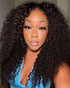 【BOGO】Limited Design Special Jerry Curl Natural Black 6-inch Deep Lace Double Drawn Human Hair Wigs