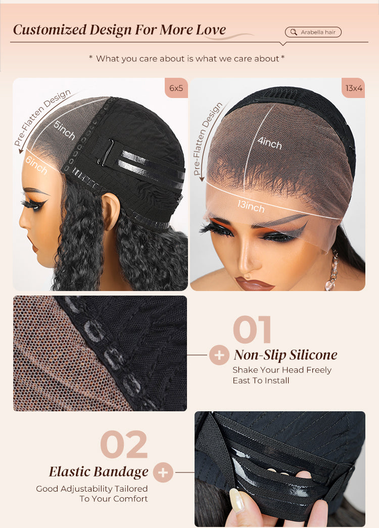 Cap Design of Soft Deep Wave Human Wig