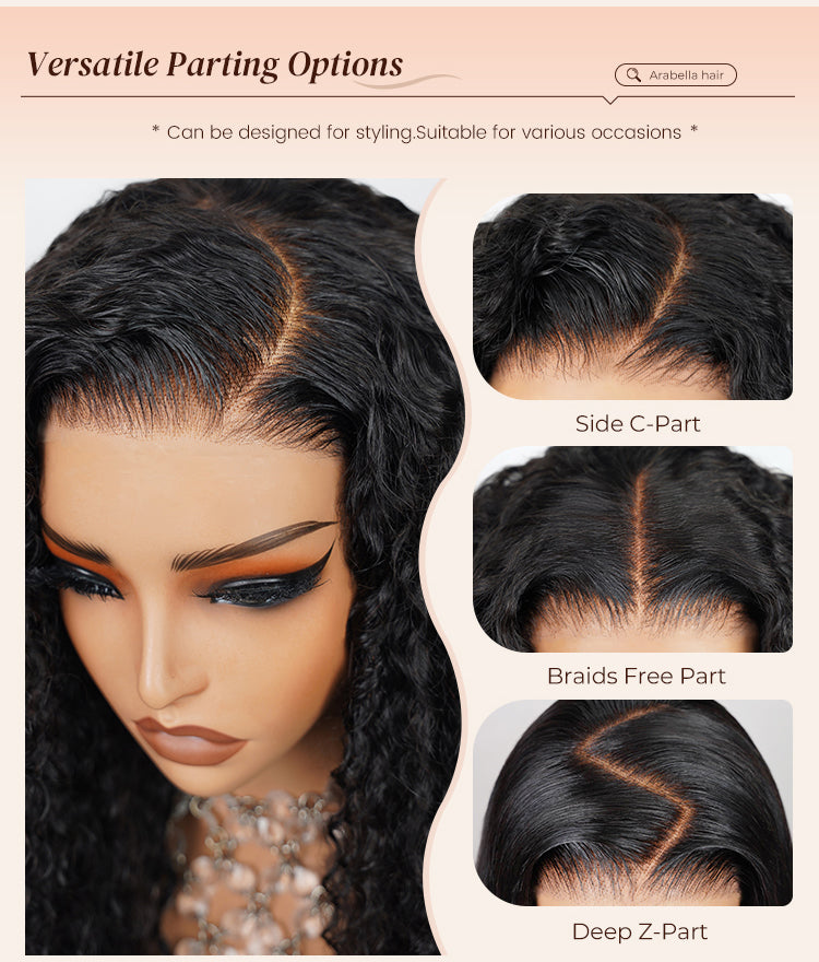 Various Parting Options of Jerry Curly Wig