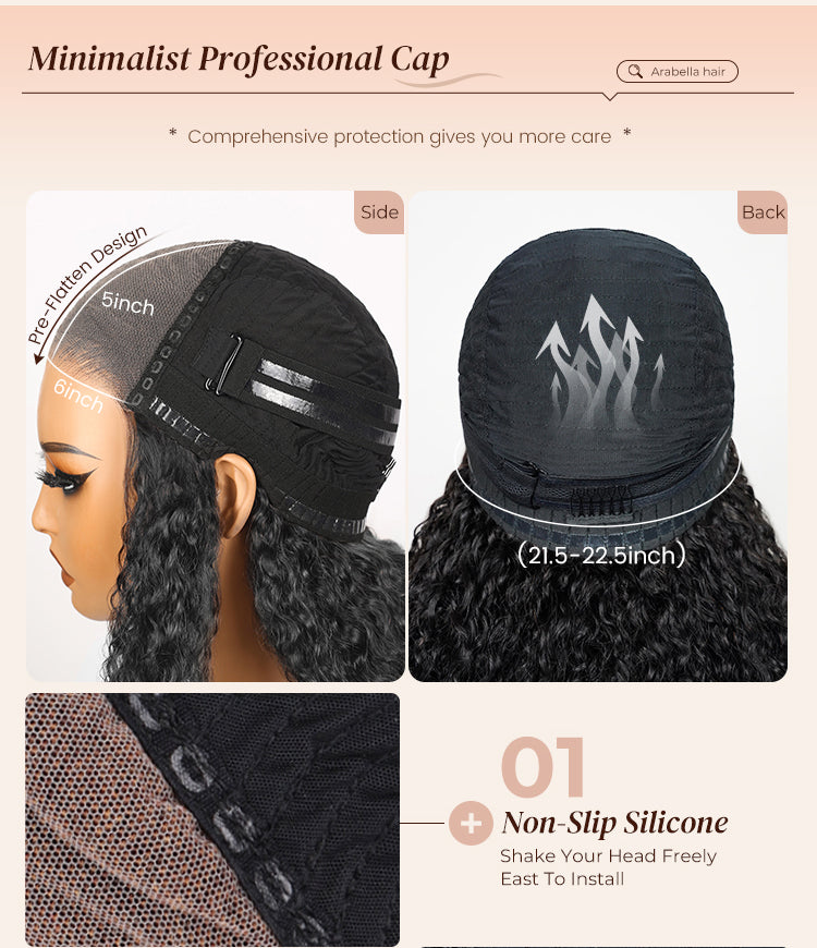 Closeup of Jerry Curly Wig Cap