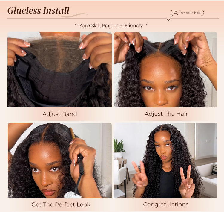 Steps to Install Jerry Curly Wig
