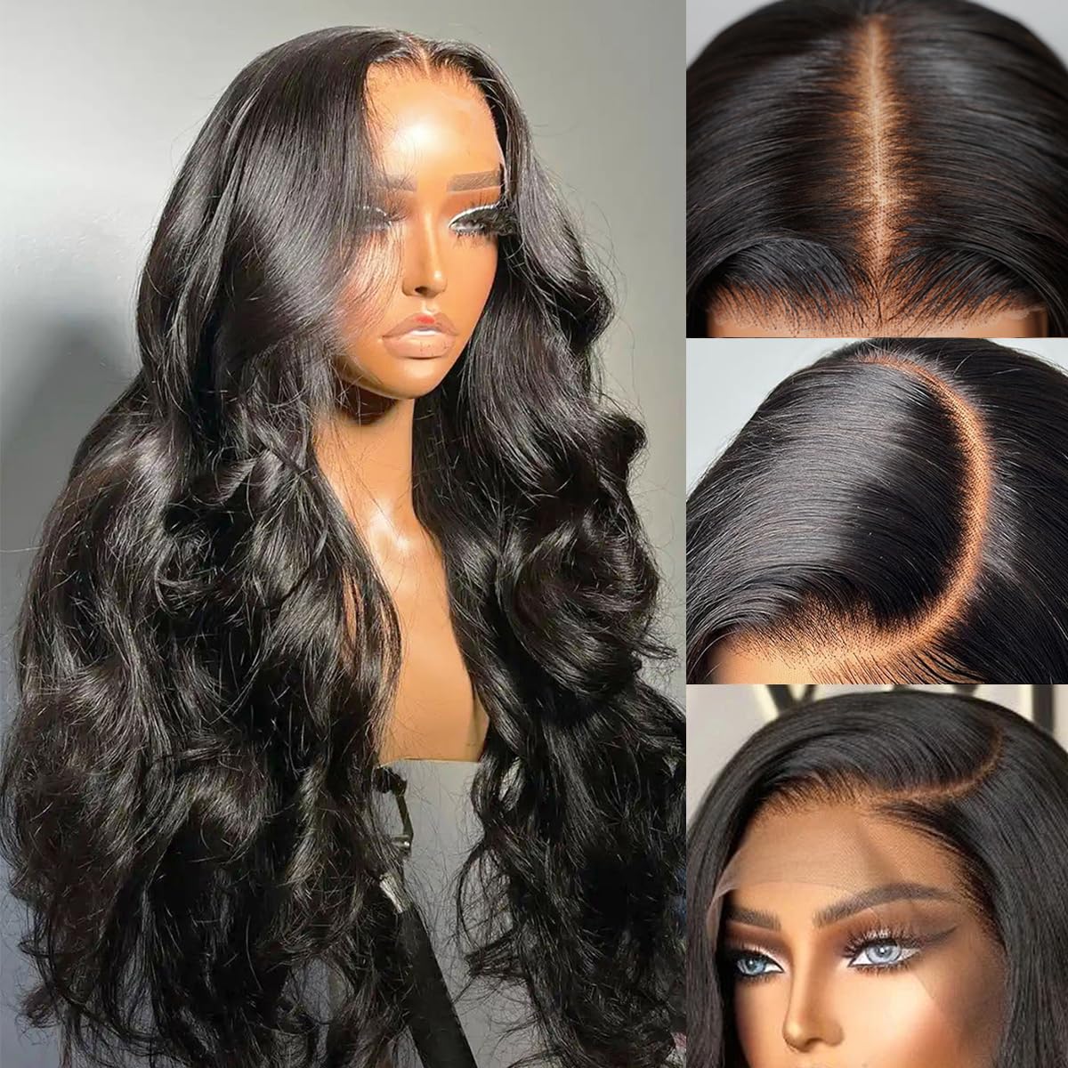 Arabella 6x5/13x4 Lace Glueless Body Wave Wig Pre-cut Lace Natural Black Beginner Friendly