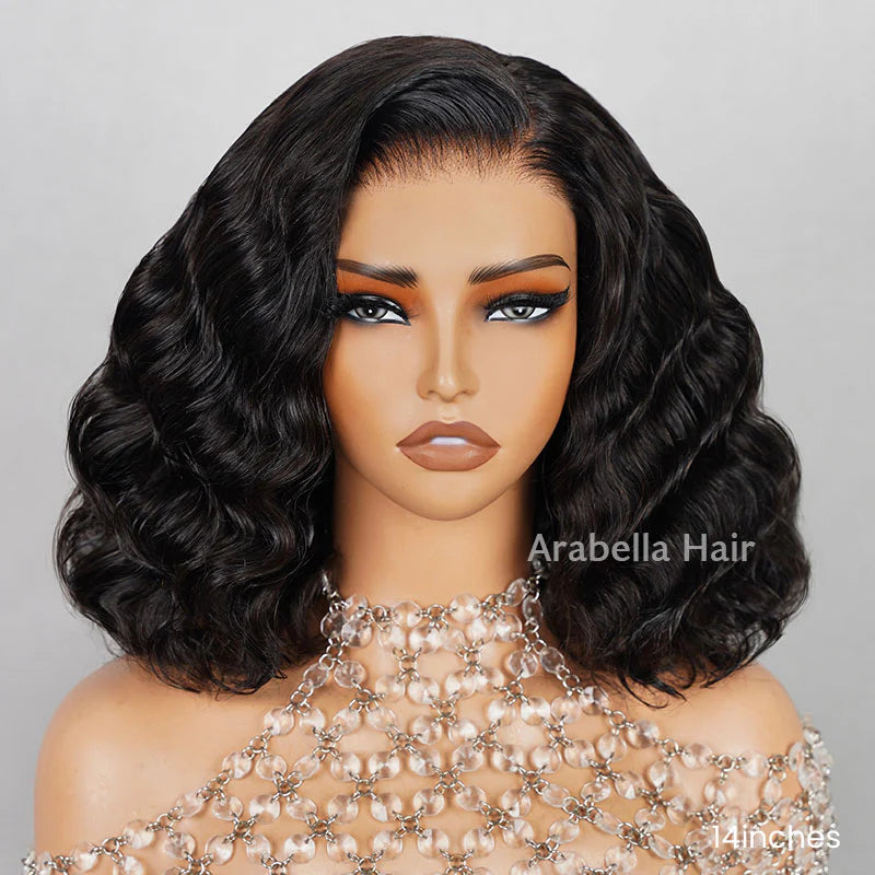 Arabella 6x5/13x4 Lace Glueless Natural Loose Deep Wave Wig Pre-cut Lace Natural Black Beginner Friendly