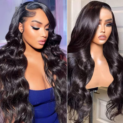 Arabella 6x5/13x4 Lace Glueless Body Wave Wig Pre-cut Lace Natural Black Beginner Friendly