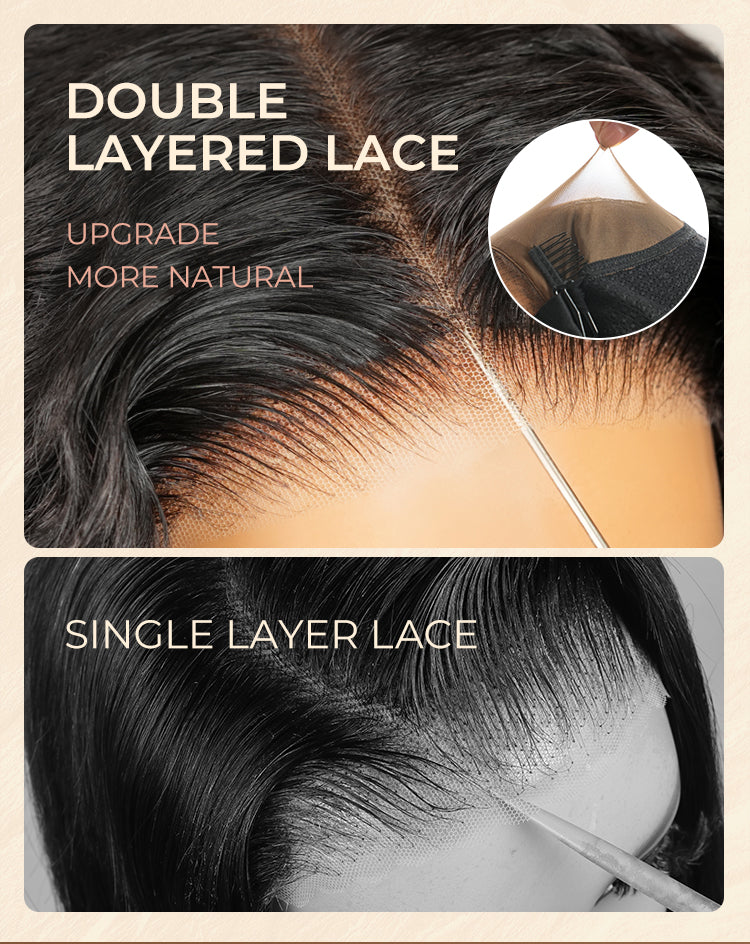 Arabella 3D Lace Half Wig Yak Straight Wig