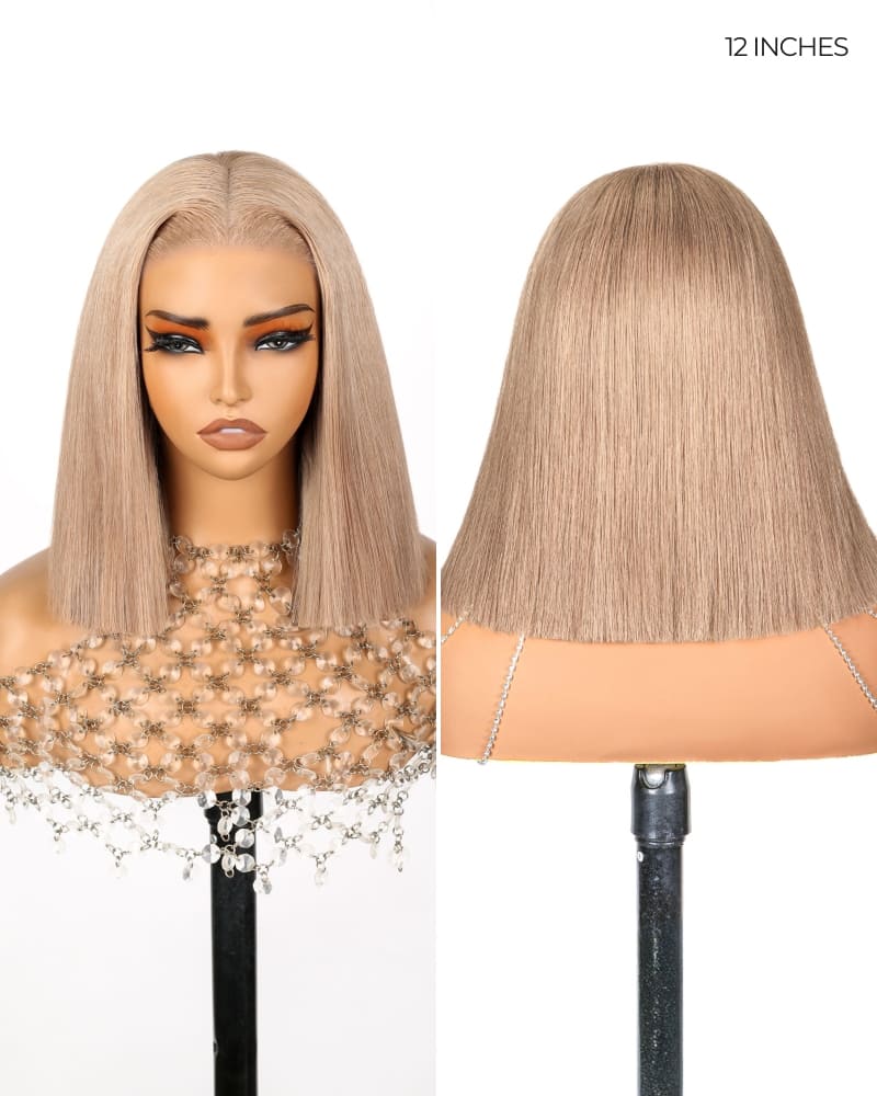 Arabella 6x5 Invisible Knots Glueless Milk Tea Brown Straight Bob Wig Pre-cut Lace Beginner Friendly