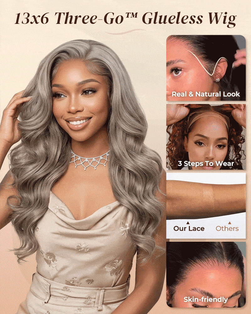 Arabella 13x6 Three-Go™ Dirty Blonde Glueless Loose Body Wave With Drawstring 100% Human Hair Wig