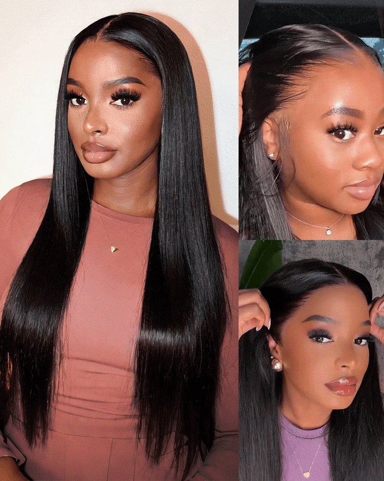 human hair wigs near me: arabella hair 13x6 lace black long straight hair wig