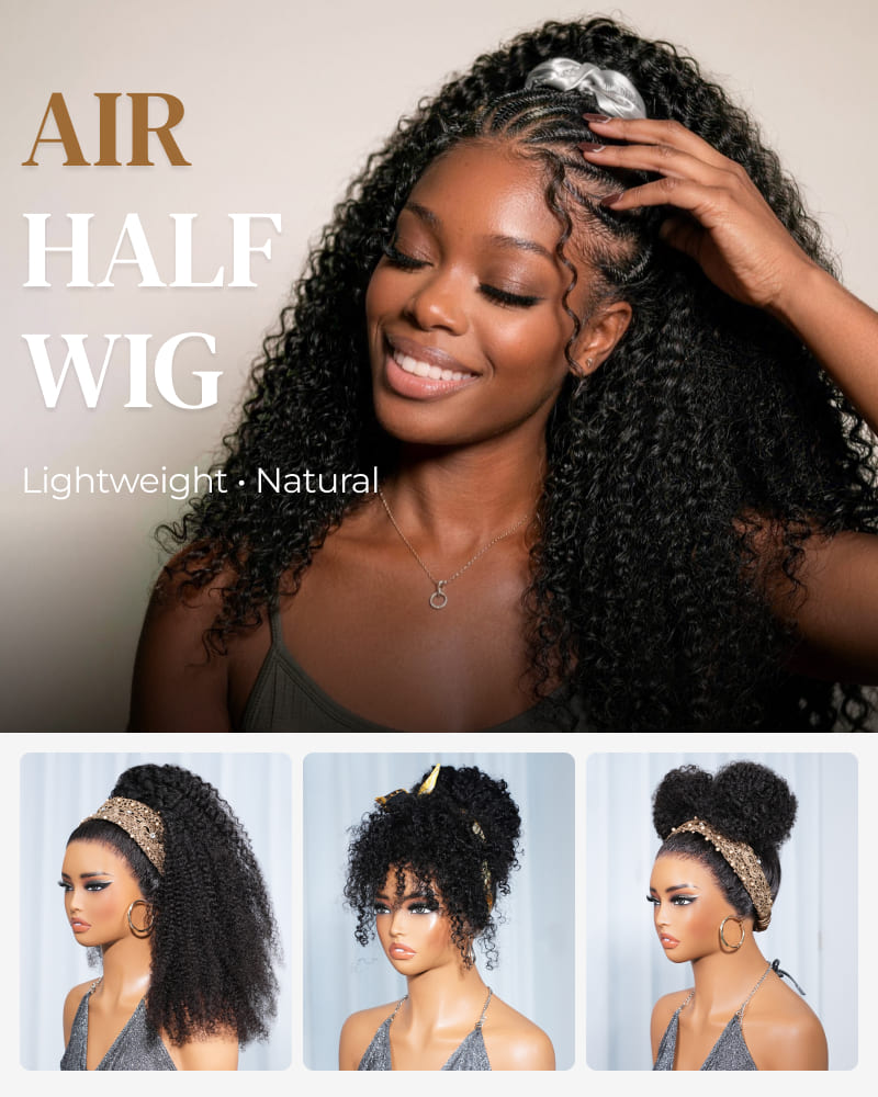 Arabella Afro Kinky Curly Ponytail Natural Black Hair Extensions Instant Volume 100% Human Hair