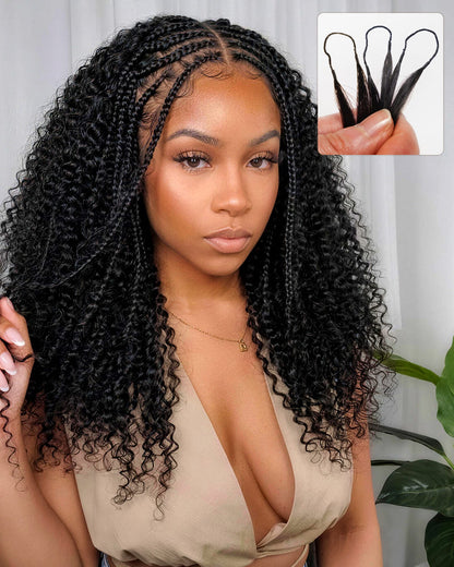 Arabella Afro Kinky Curly Feather Crochet Hair Natural Black Hair Extensions Pre-Separated Lightweight Miracle Knots