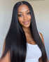 silky straight hd lace wig 100% human hair wig glueless wigs for black women