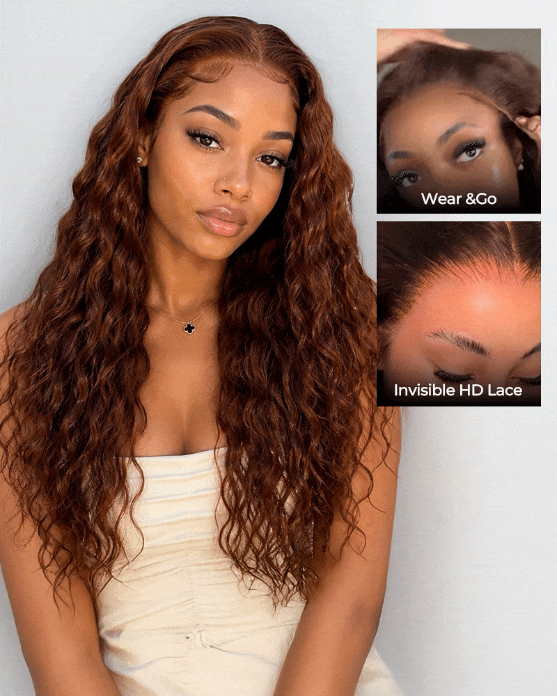 Arabella Zerowear™ 13x6 Invisible HD Lace Glueless Wig Bohemian Curl With Drawstring Chocolate Brown 100% Human Hair Wig