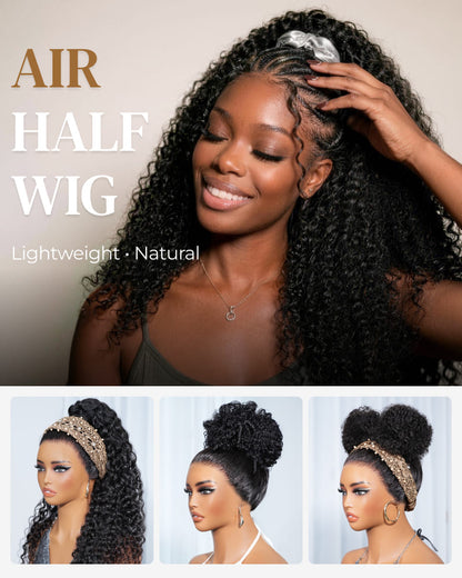 Arabella Water Wave Ponytail Natural Black Hair Extensions Instant Volume 100% Human Hair