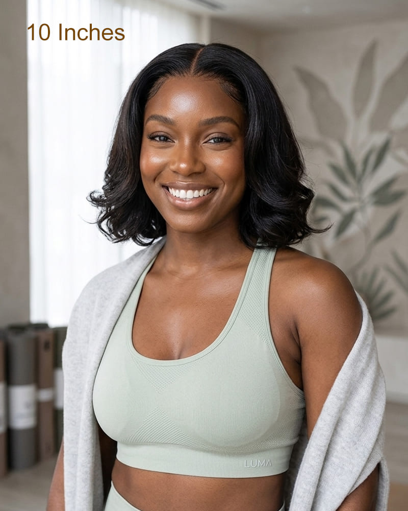 Arabella T-Part Lace Body Wave Bob Wig Natural Black Clip Easy Wear &amp; Go